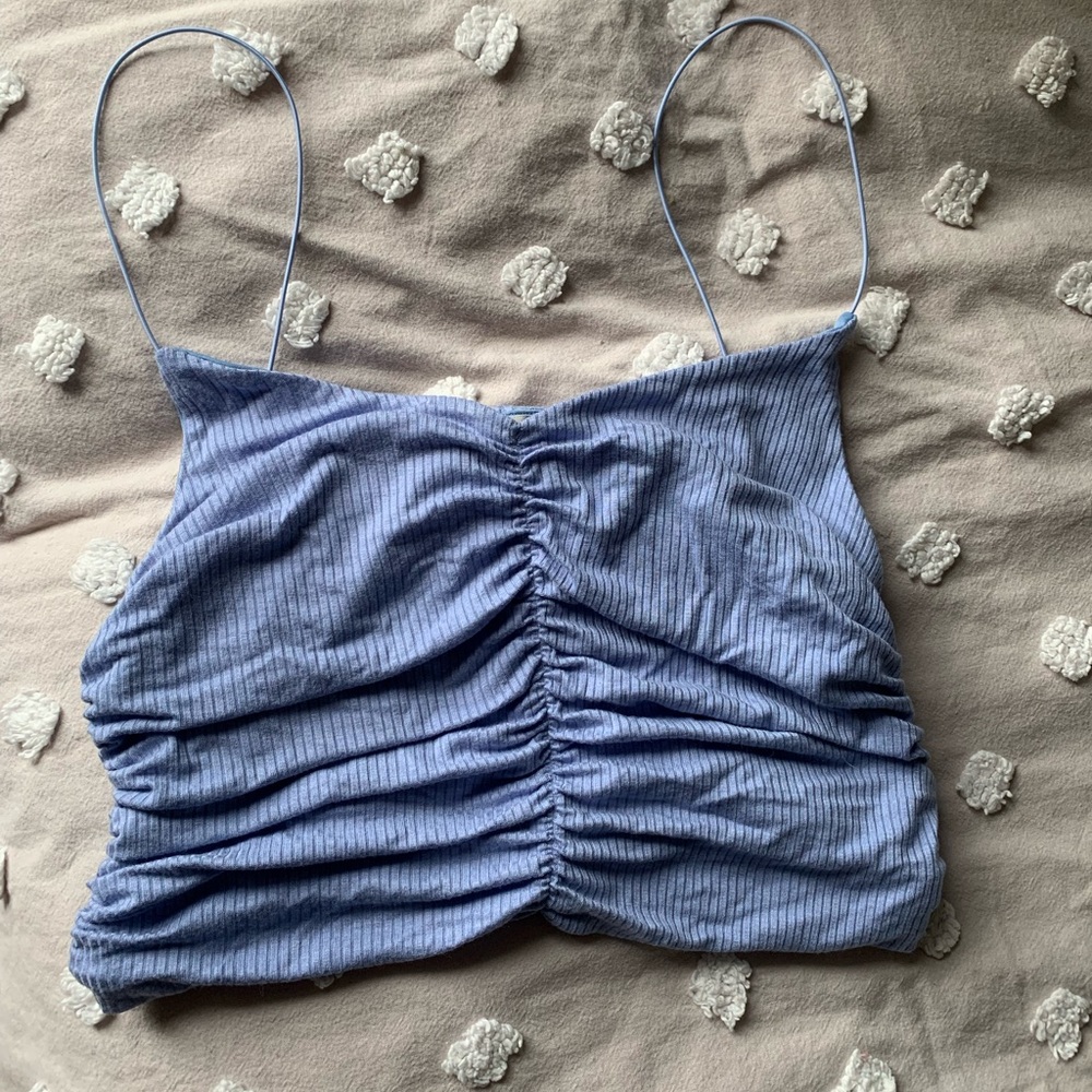 UO Rushed Blue Crop Top